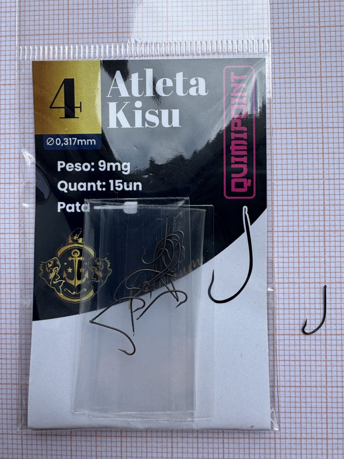 Anzol Atleta Kisu Premium QUIMIPOINT (Pct com 15)