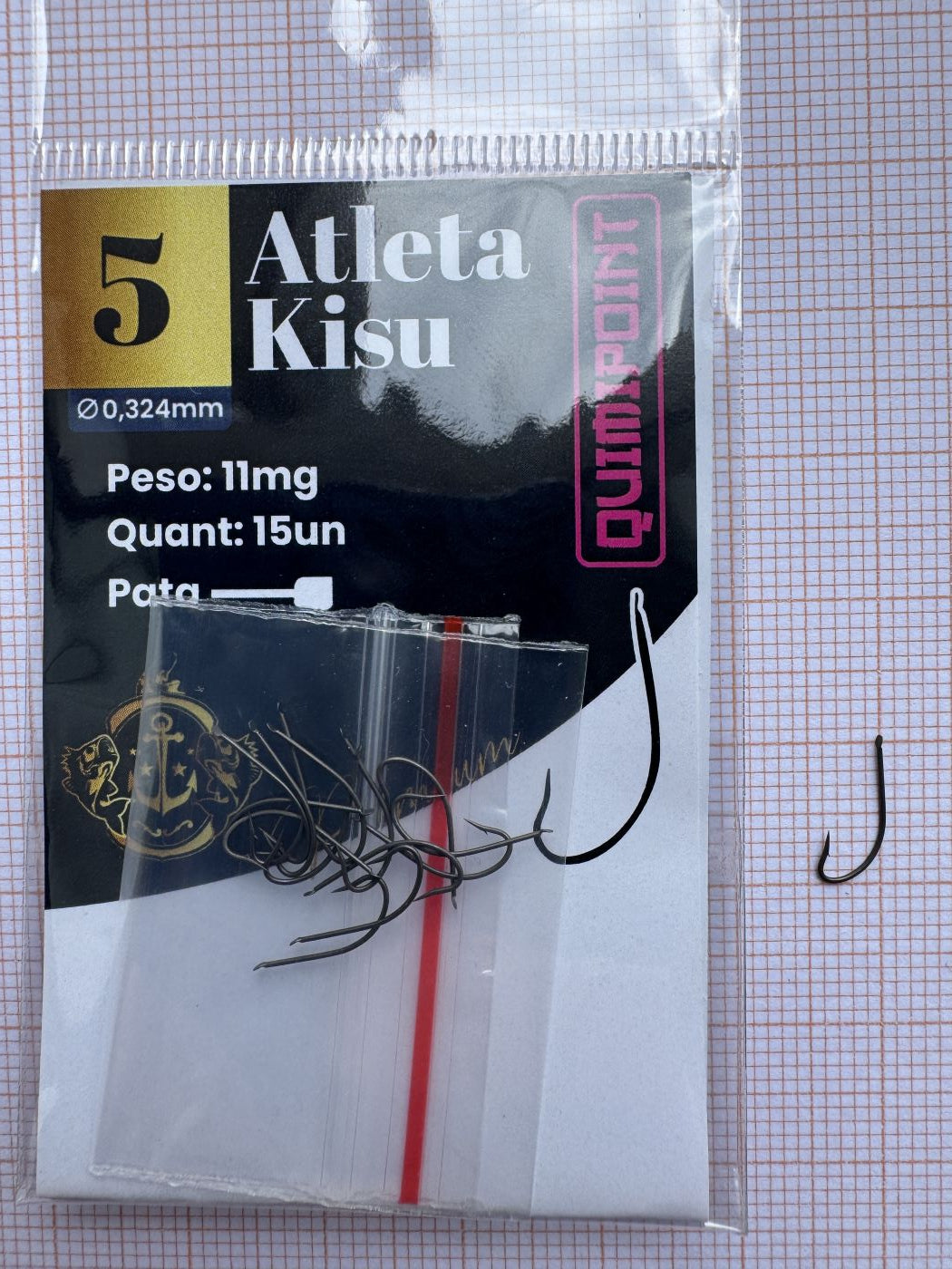 Anzol Atleta Kisu Premium QUIMIPOINT (Pct com 15)