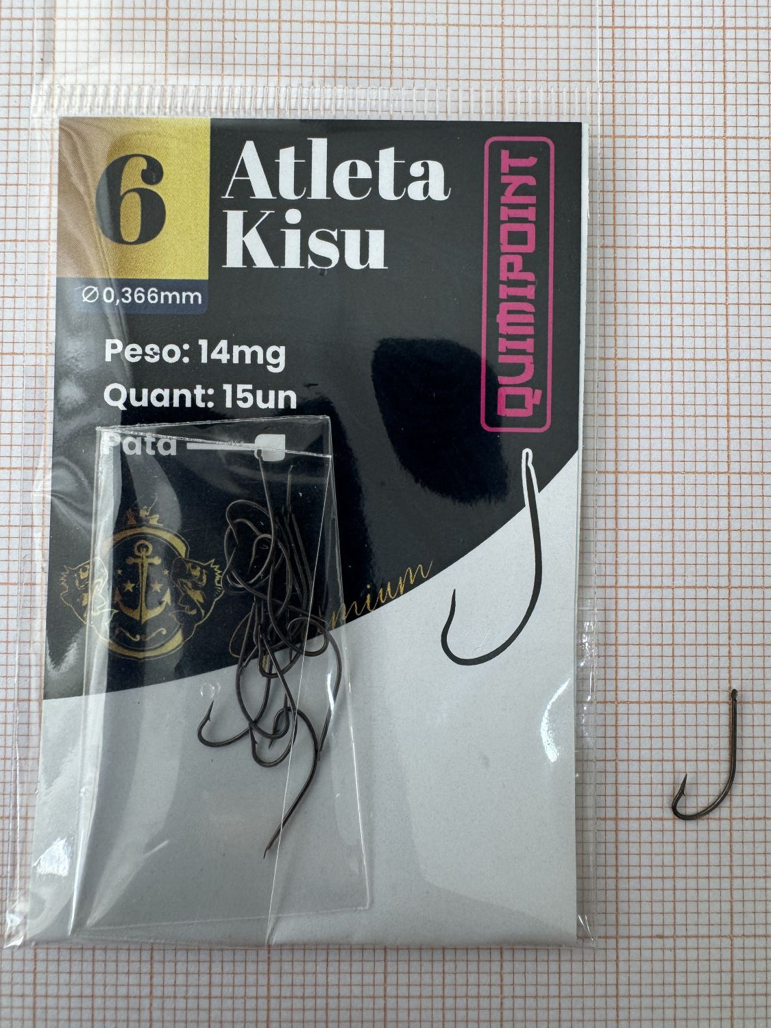 Anzol Atleta Kisu Premium QUIMIPOINT (Pct com 15)