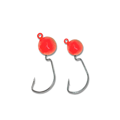 Chumbada Jig Head Offset Esférico EWG Vermelho Menor