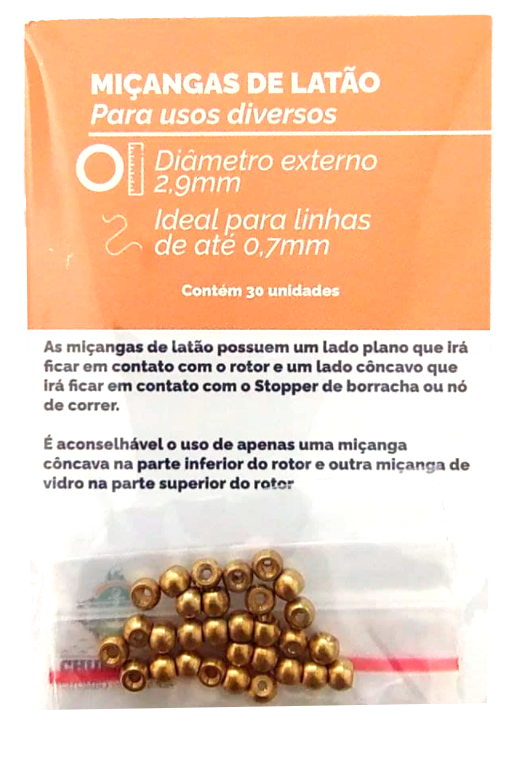 Miçangas de Latão (Pacote com 30)